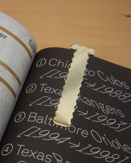 Wavy Brass Bookmark