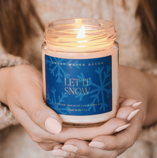 Let it Snow Candle