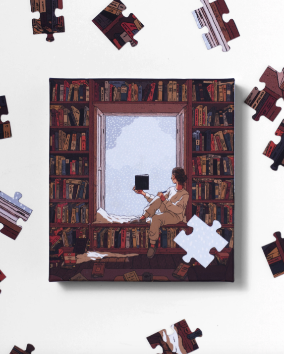 Writer in the Snow - 100 Piece Puzzle