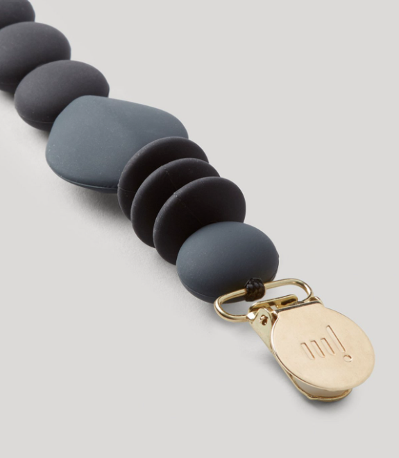 Charcoal Pacifier Clip
