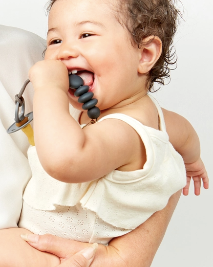 Charcoal Pacifier Clip