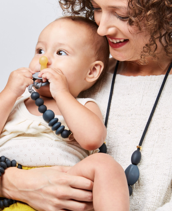 Charcoal Pacifier Clip