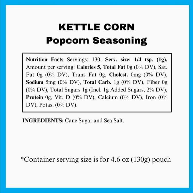 Classic Kettle Corn Popcorn Seasoning