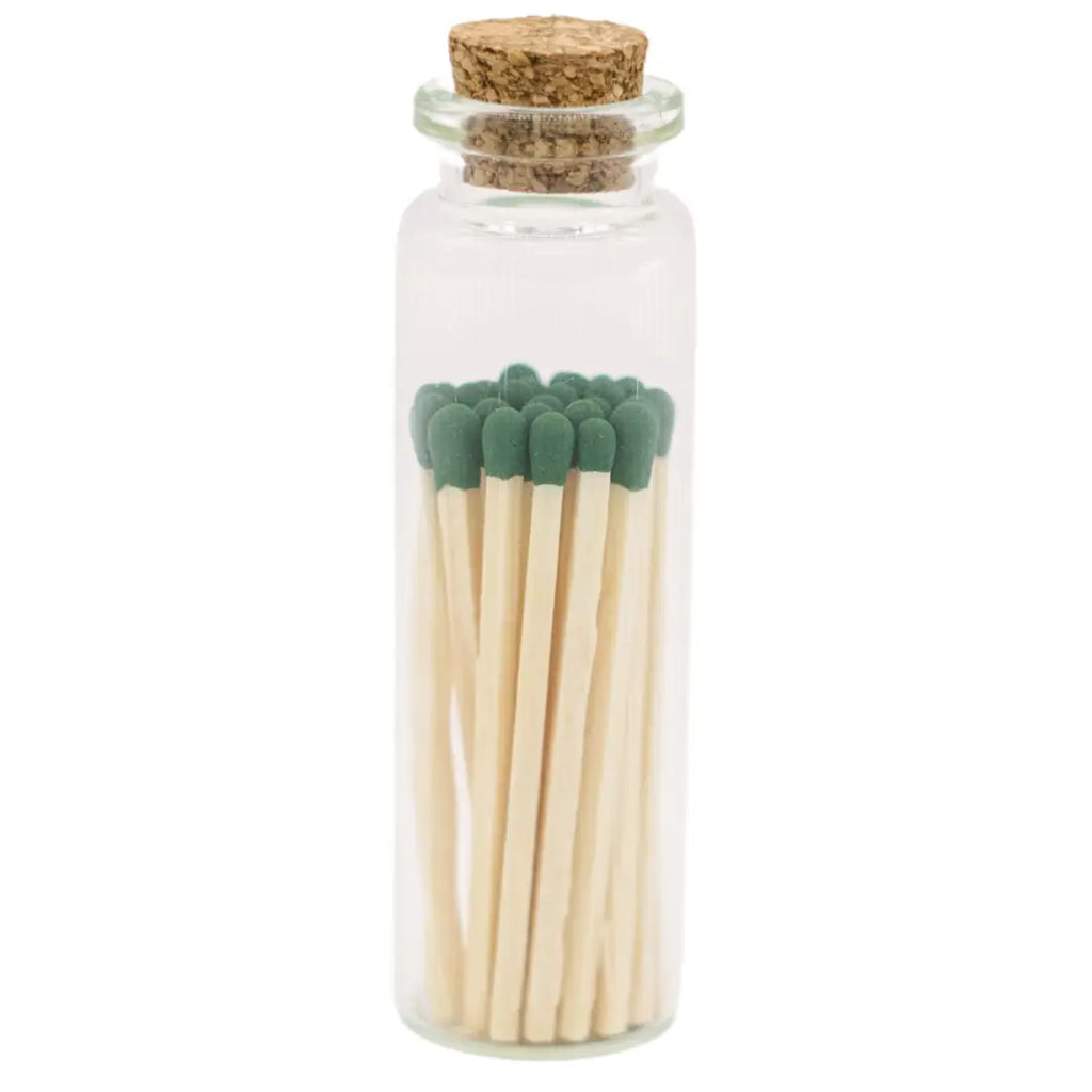 Green Matches In Mini Apothecary Jar